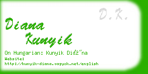 diana kunyik business card